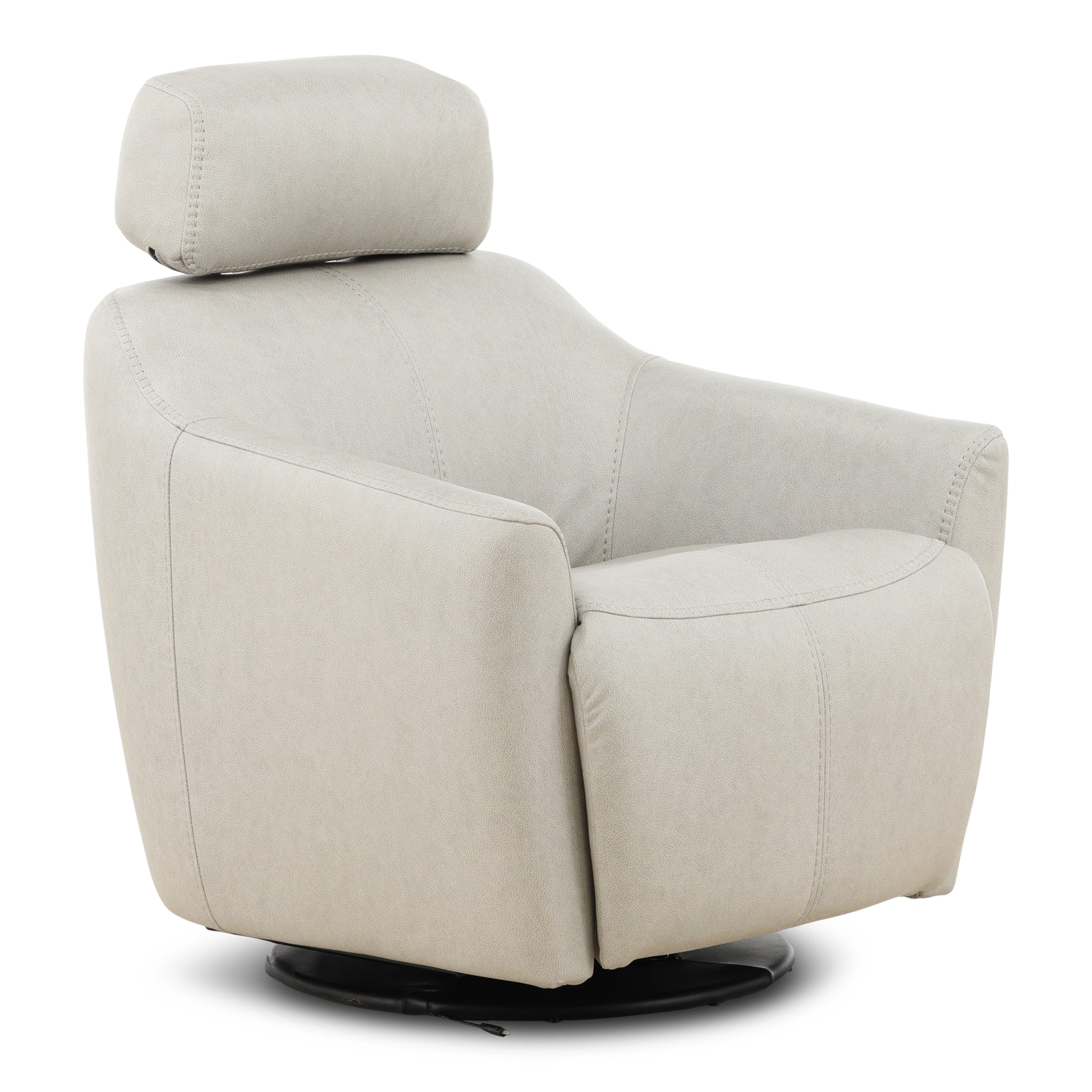 Walden Leather Power Swivel Recliner