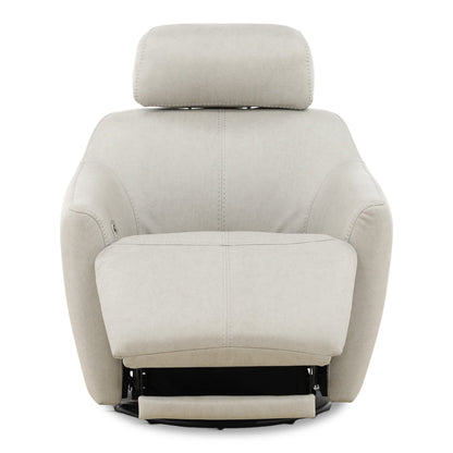 Walden Leather Power Swivel Recliner