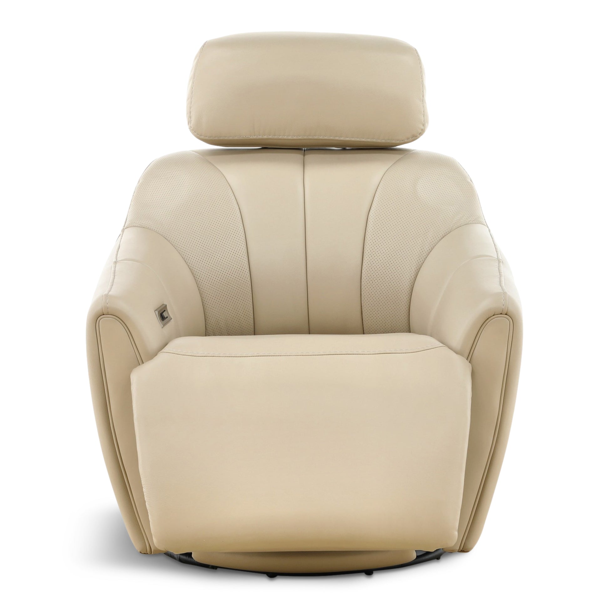 Warren Leather Swivel Power Recliner
