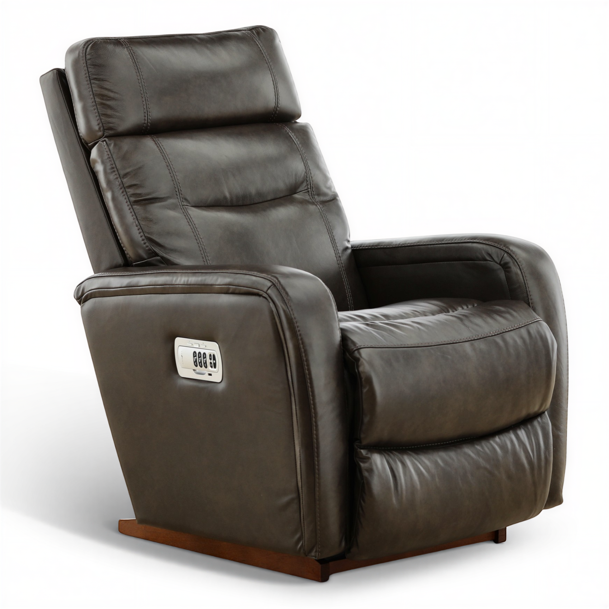 La-Z-Boy Baron Leather Power Rocker Recliner with Power Headrest