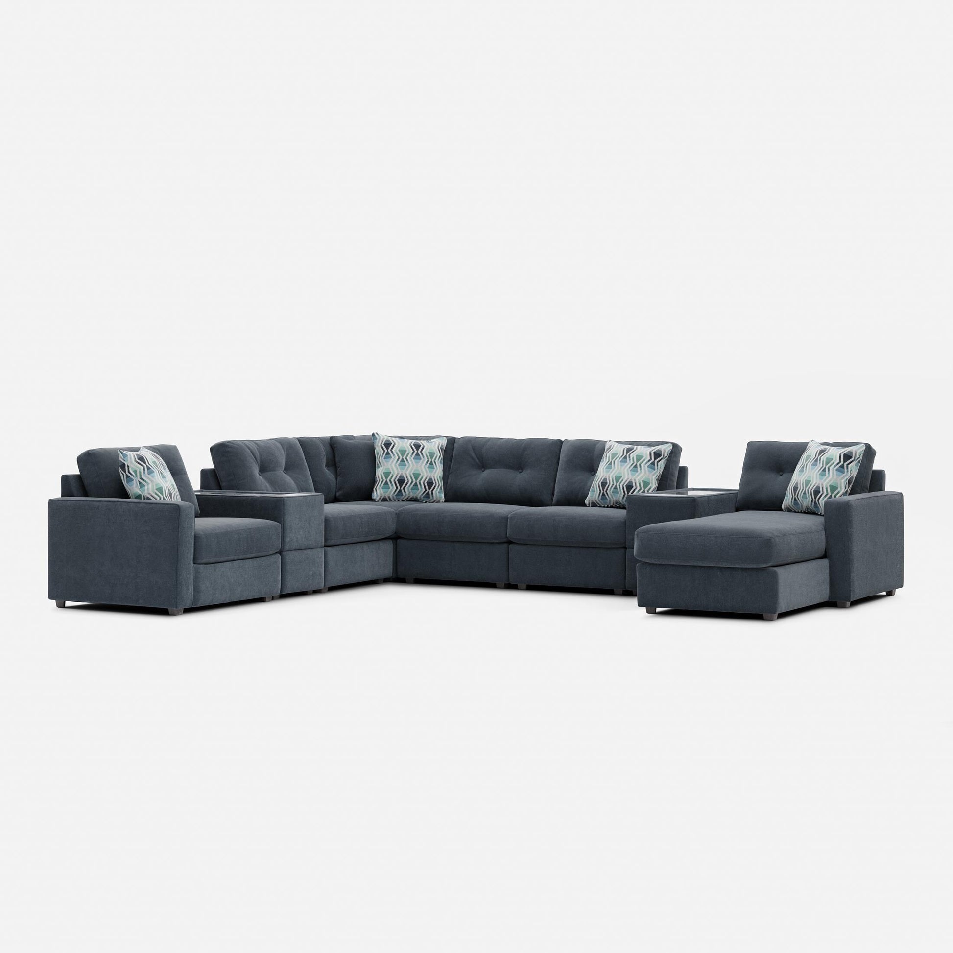 Modular One Right Facing 8-Piece Sectional - Navy