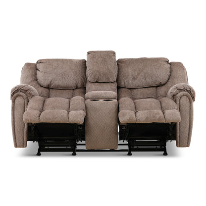 Solana Rocking Reclining Console Loveseat