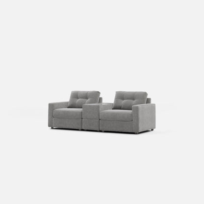 Modular 3-Piece Console Loveseat - Granite