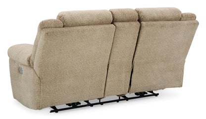 Tip-Off Power Reclining Console Loveseat