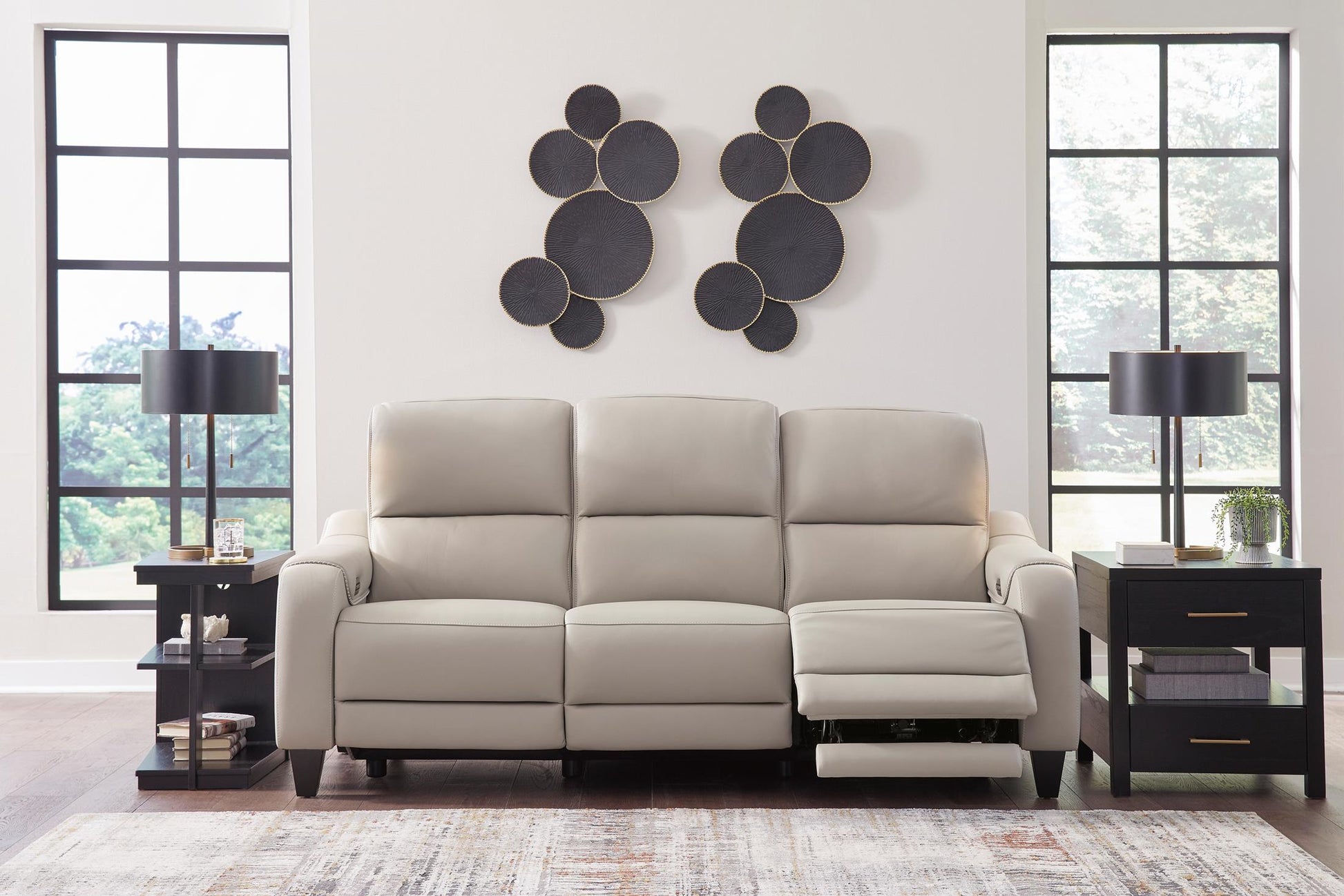 Mercomatic Leather Power Reclining Sofa