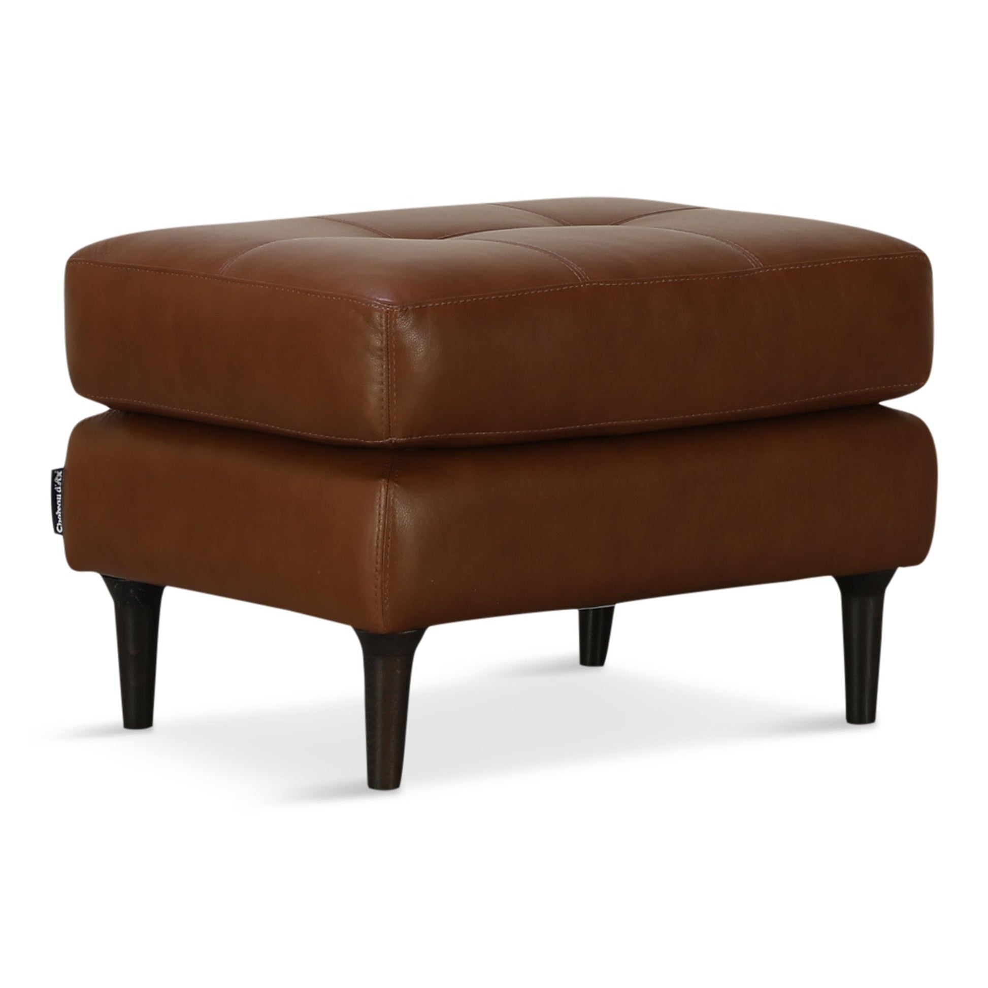 Alaric Leather Ottoman