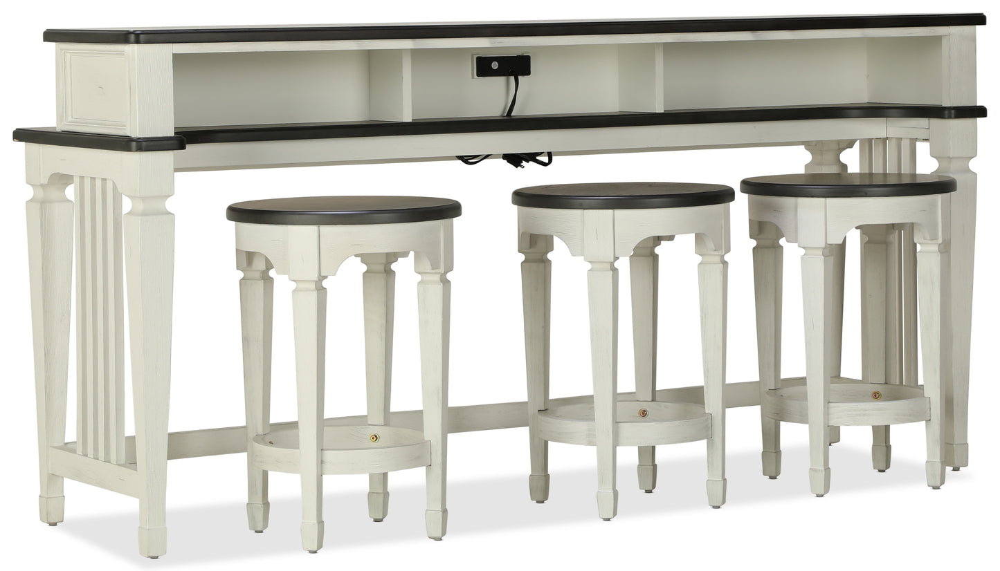 Caden Sofa Table and 3 Stools