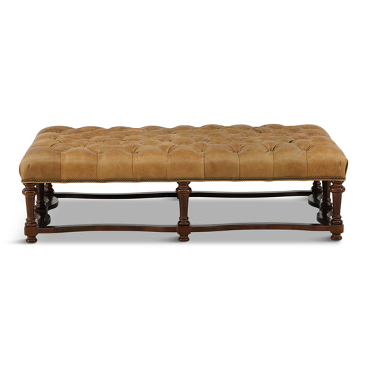 Lainey Leather Cocktail Ottoman