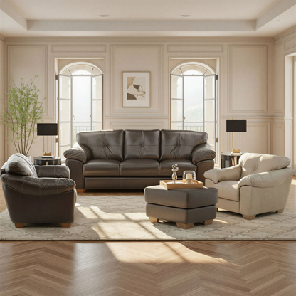 Camy Leather Ottoman