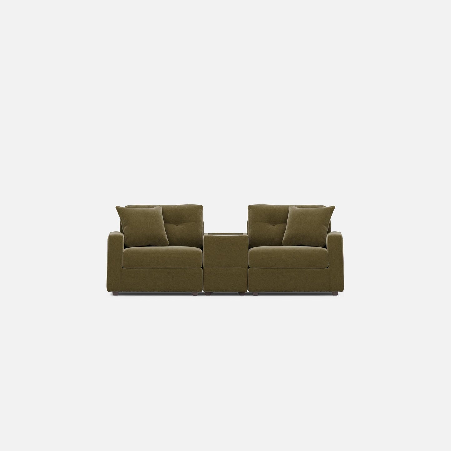 Modular One 3-Piece Console Loveseat Moss