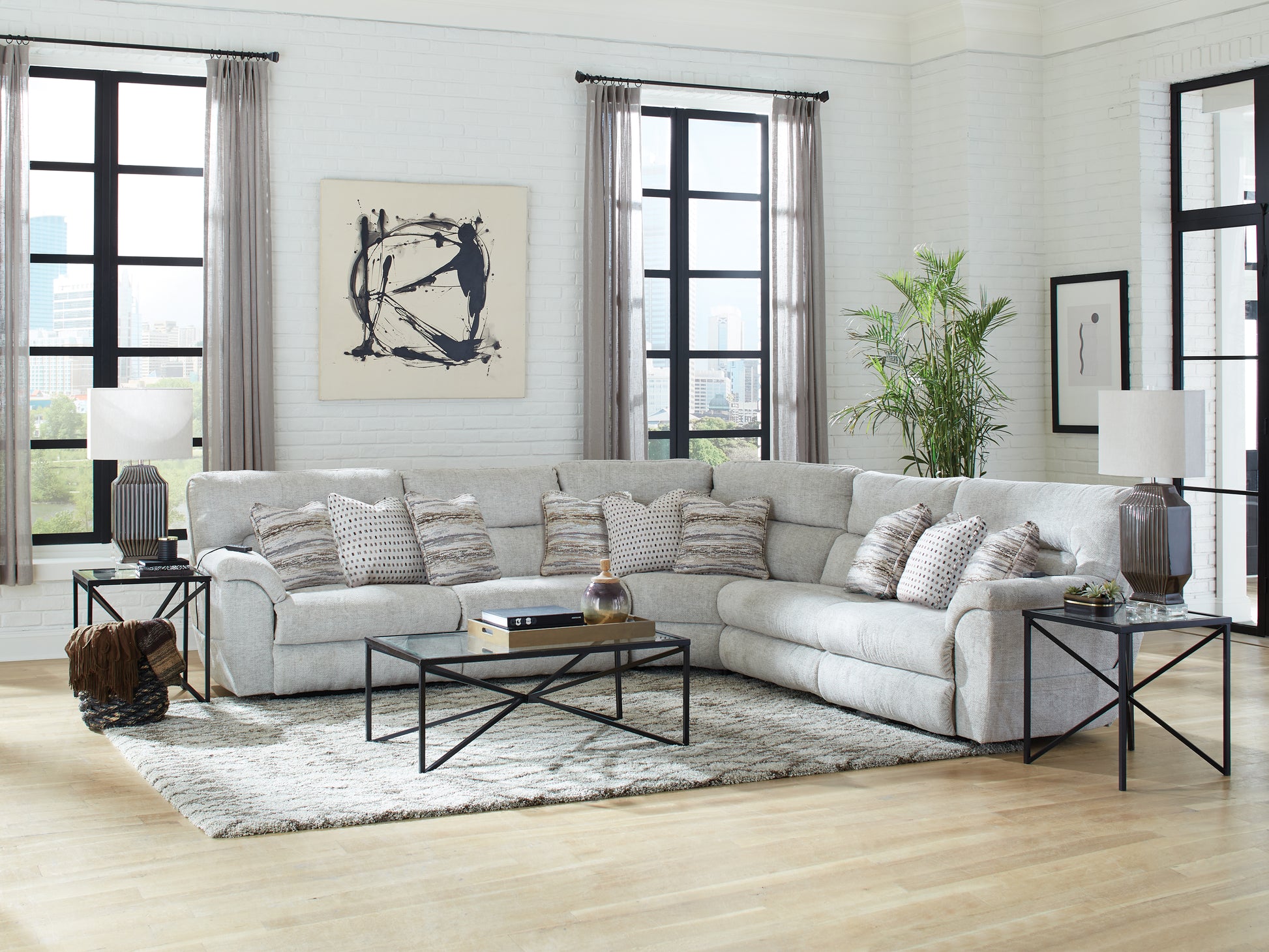 Jorja 6-Piece Power Reclining Sectional