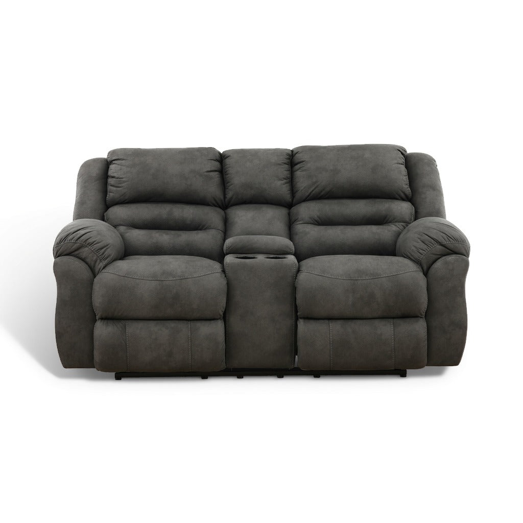 Summit Reclining Console Loveseat Dark Shadow