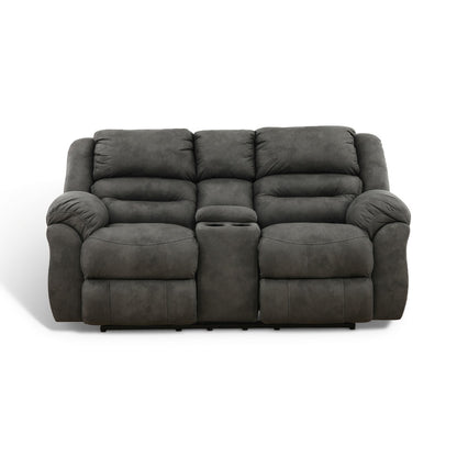Summit Reclining Console Loveseat Dark Shadow