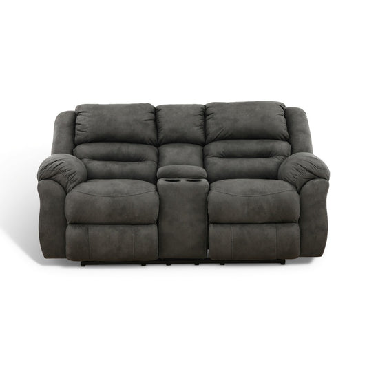 Summit Reclining Console Loveseat Dark Shadow