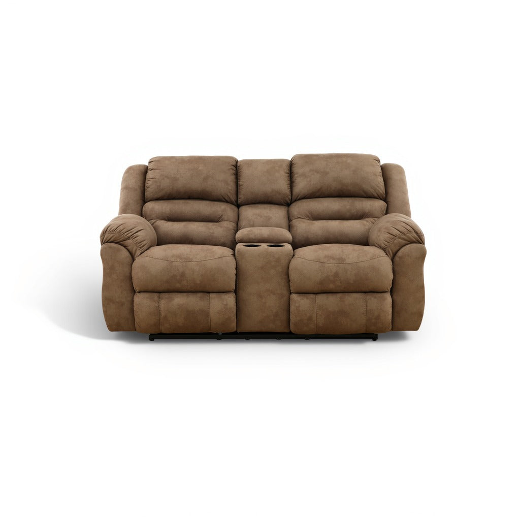Summit Reclining Console Loveseat Truffle