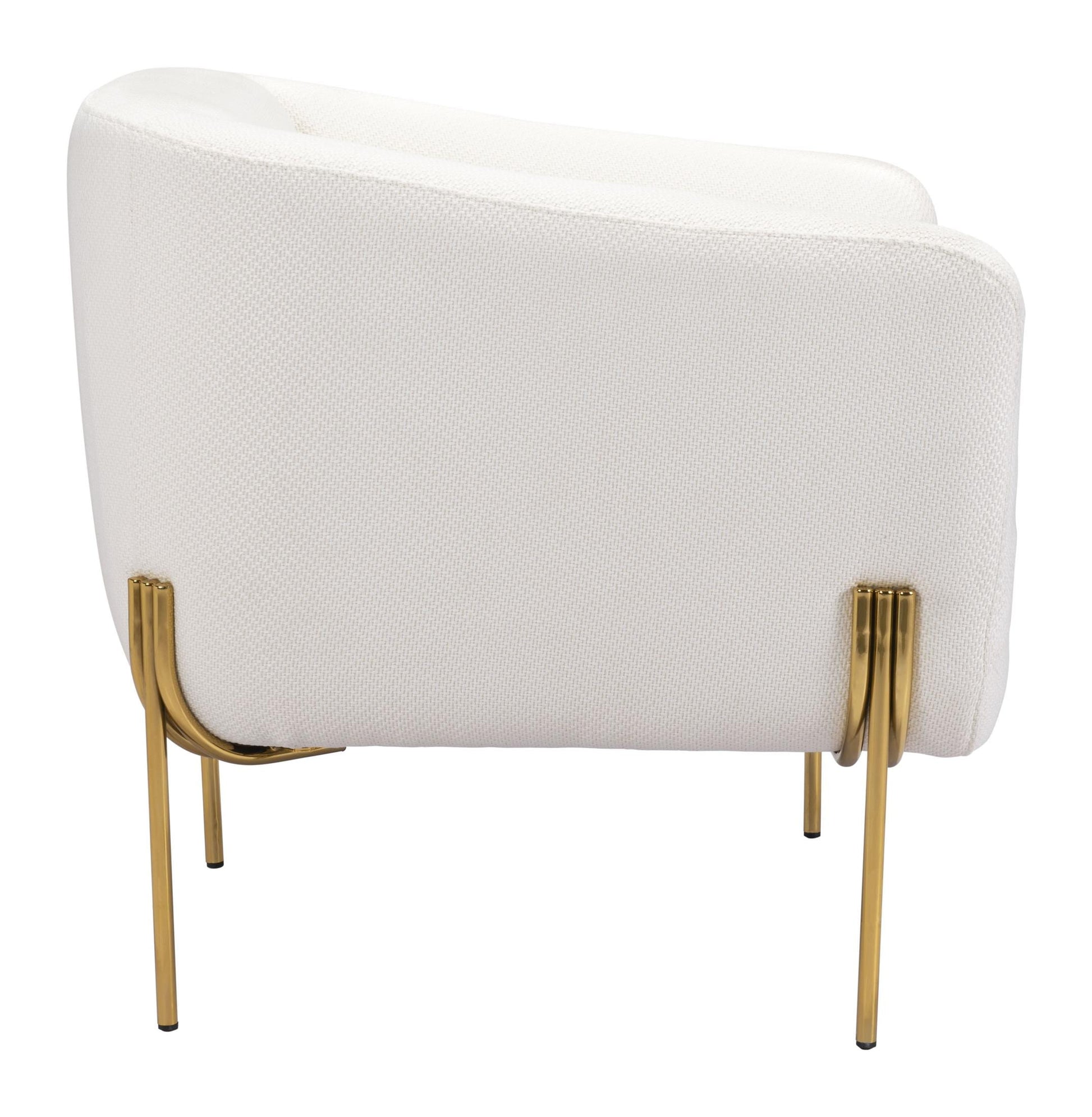 Micaela Arm Chair Ivory & Gold