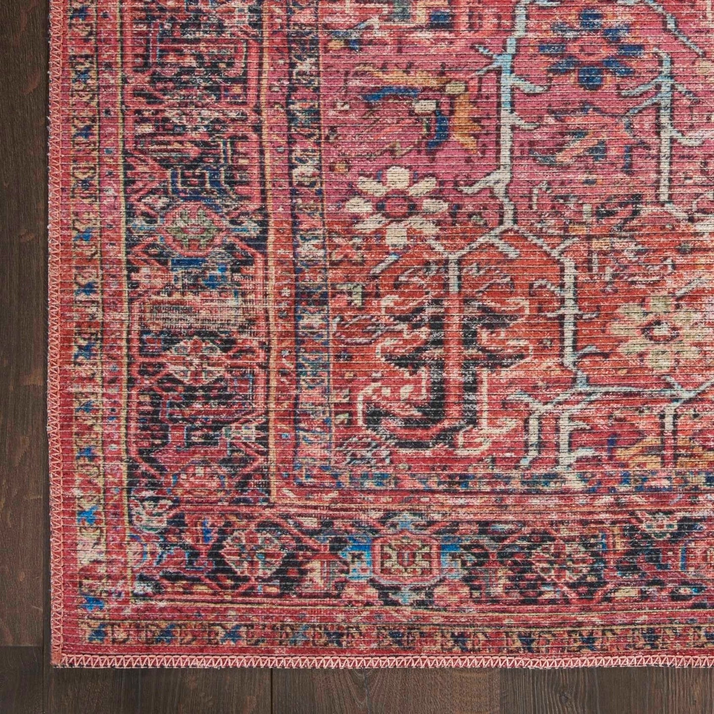 NC1 Washable 7'10" x 9'10" Brick Rug