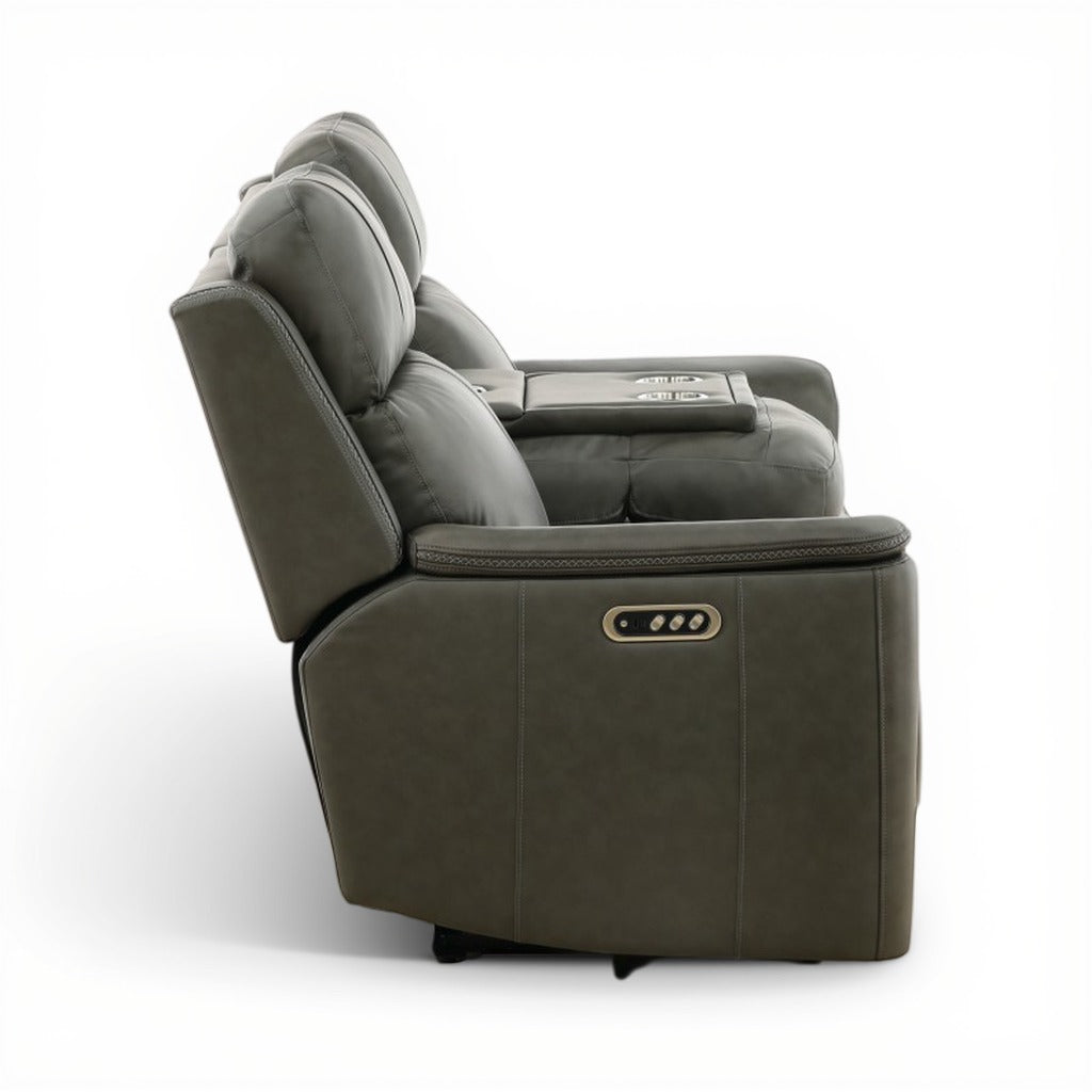 Samarah Power Reclining Leather Sofa