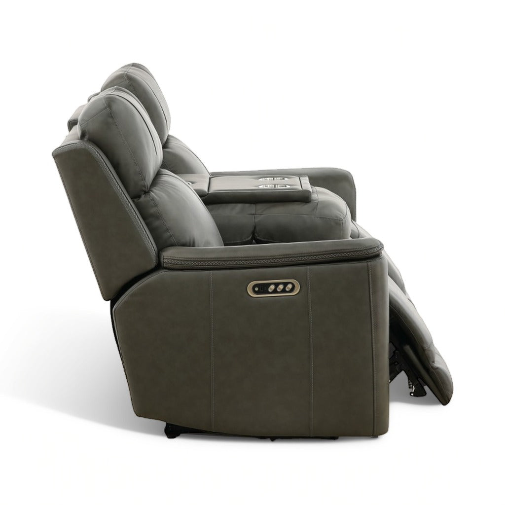 Samarah Power Reclining Leather Sofa