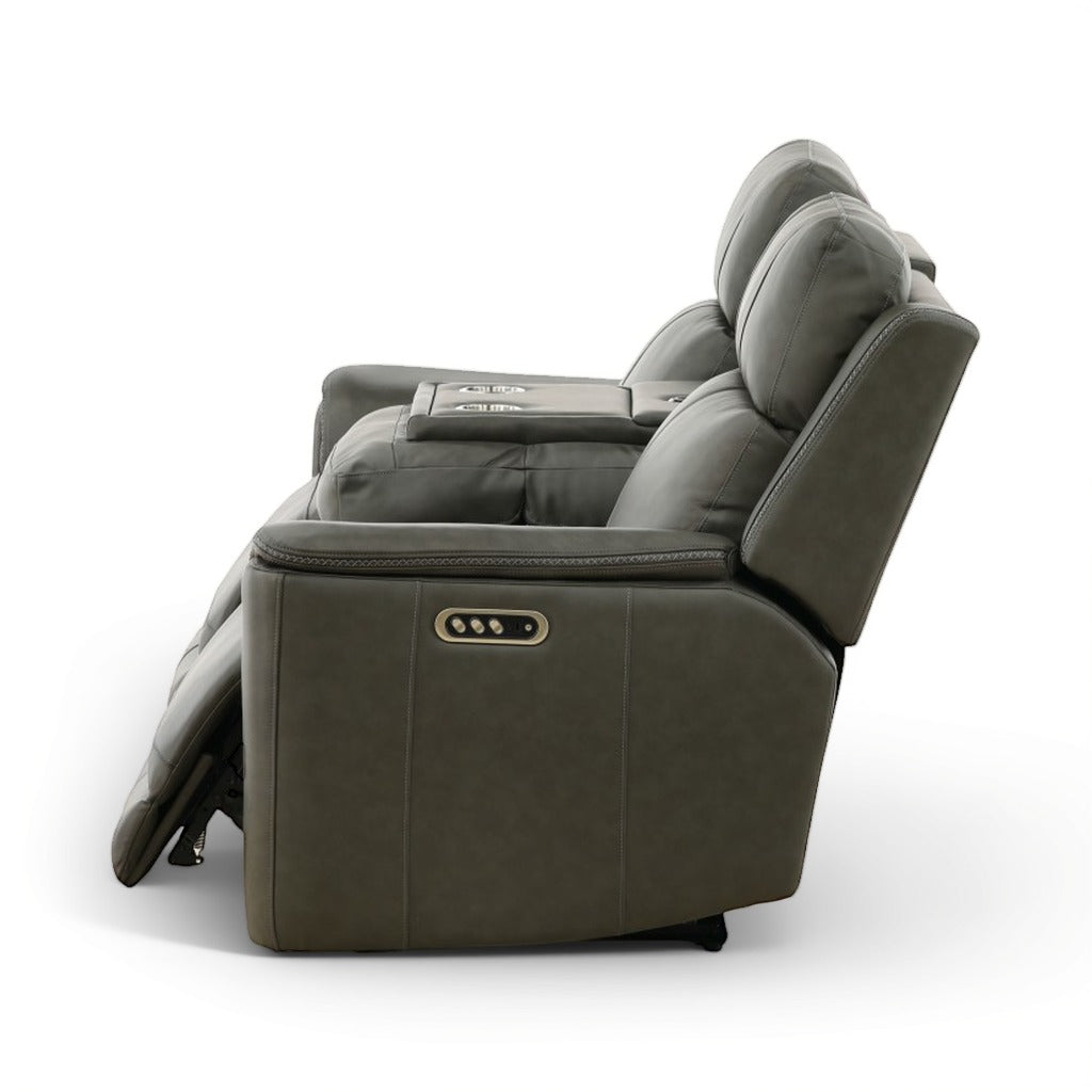 Samarah Power Reclining Leather Sofa