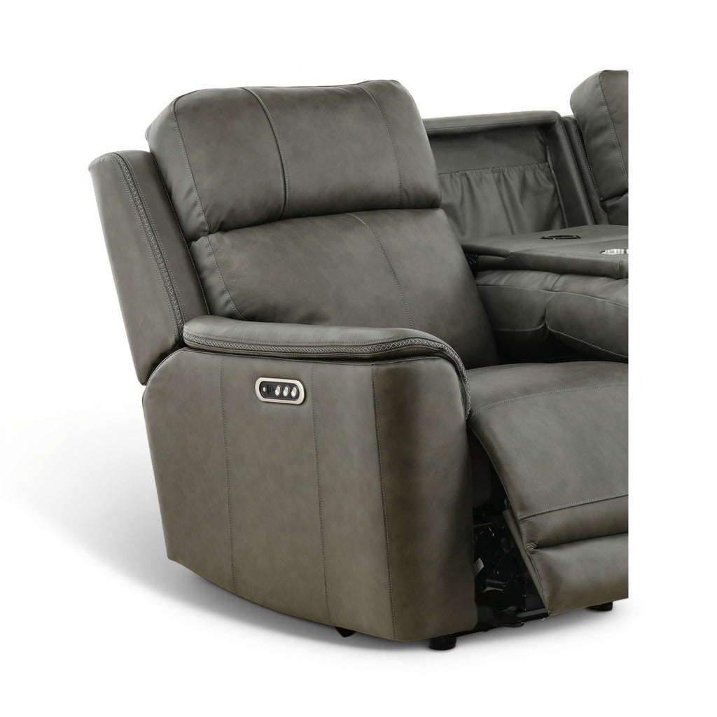 Samarah Power Reclining Leather Sofa