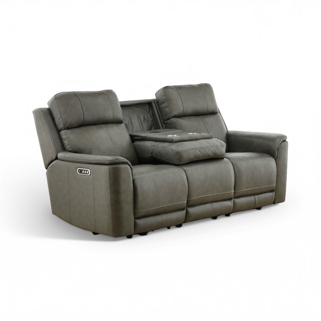 Samarah Power Reclining Leather Sofa