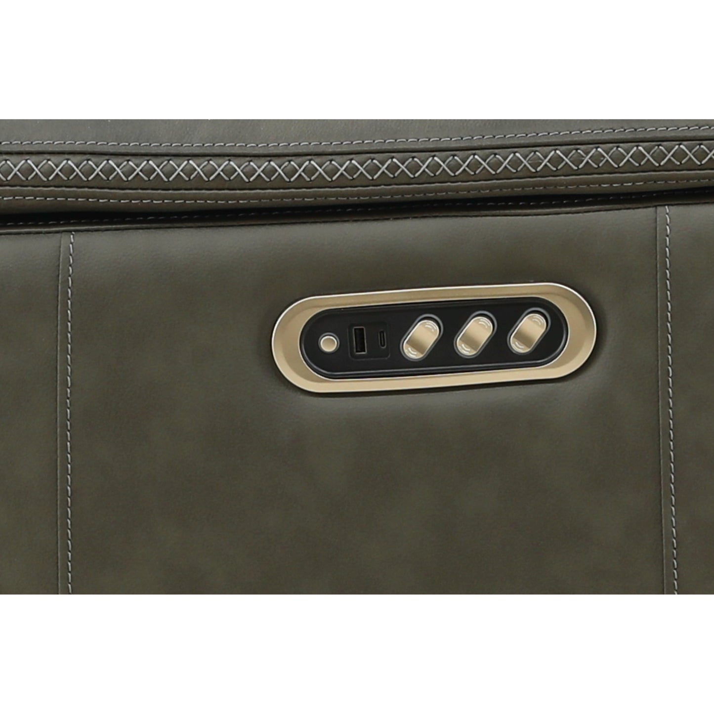 Samarah Power Leather Reclining Console Loveseat