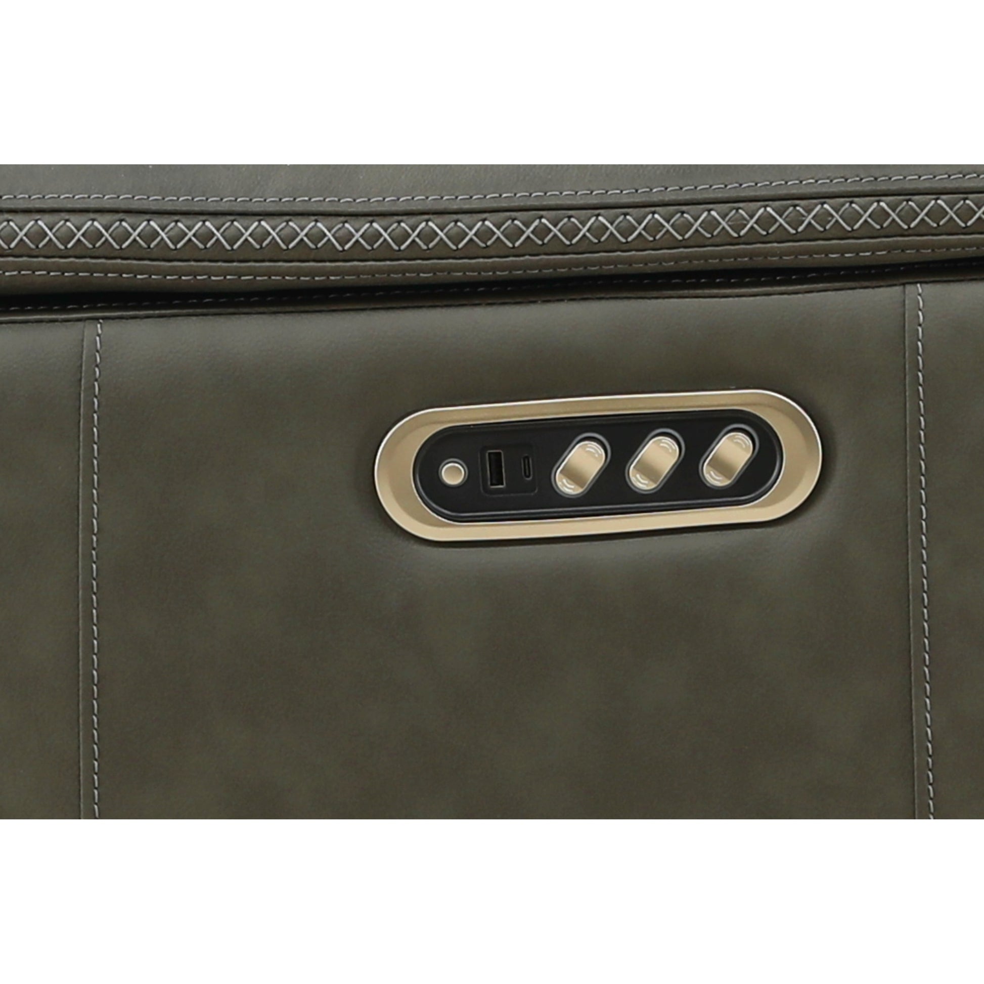 Samarah Power Leather Reclining Console Loveseat