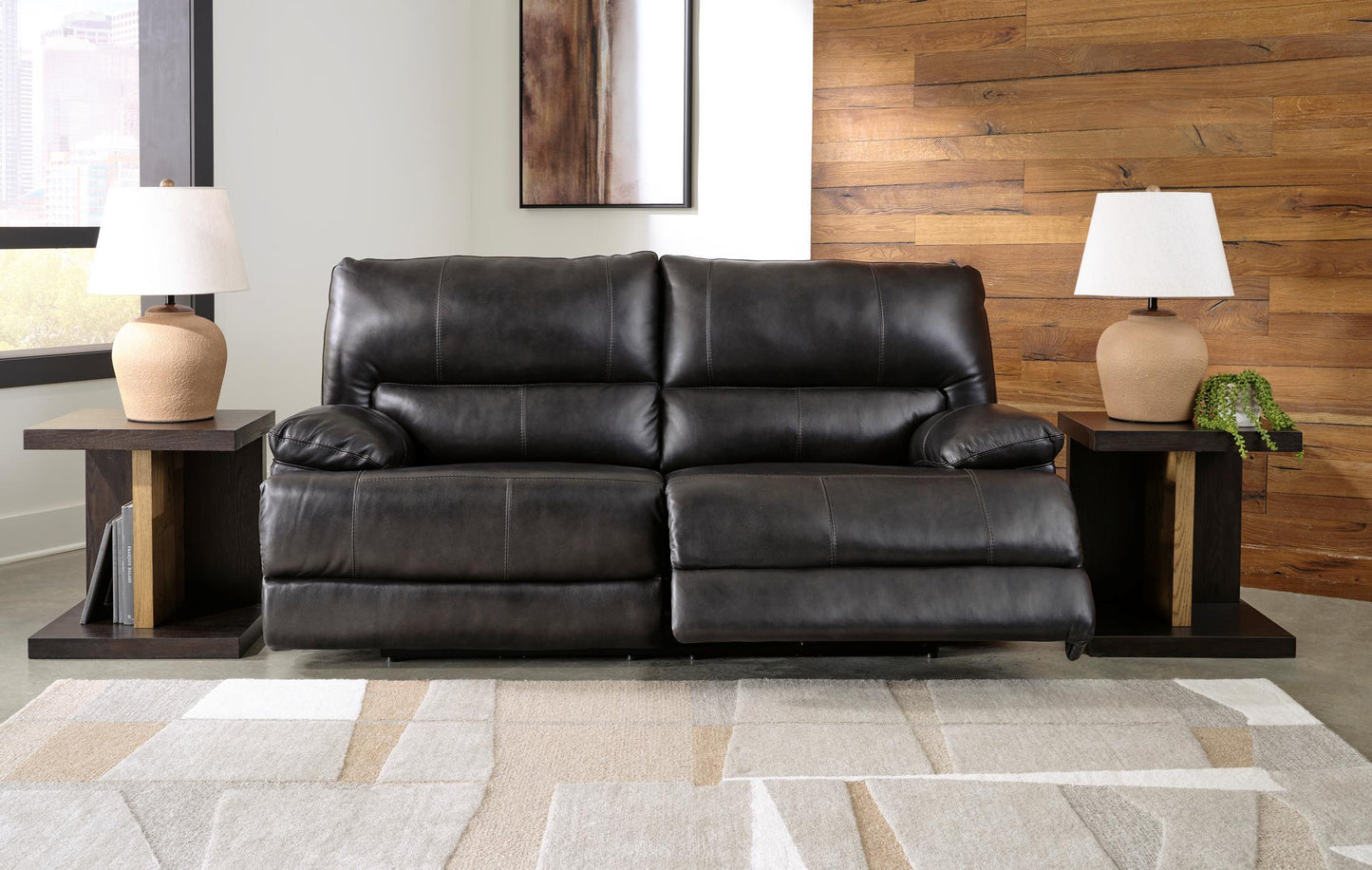 Mountainous Leather Power Reclining Sofa