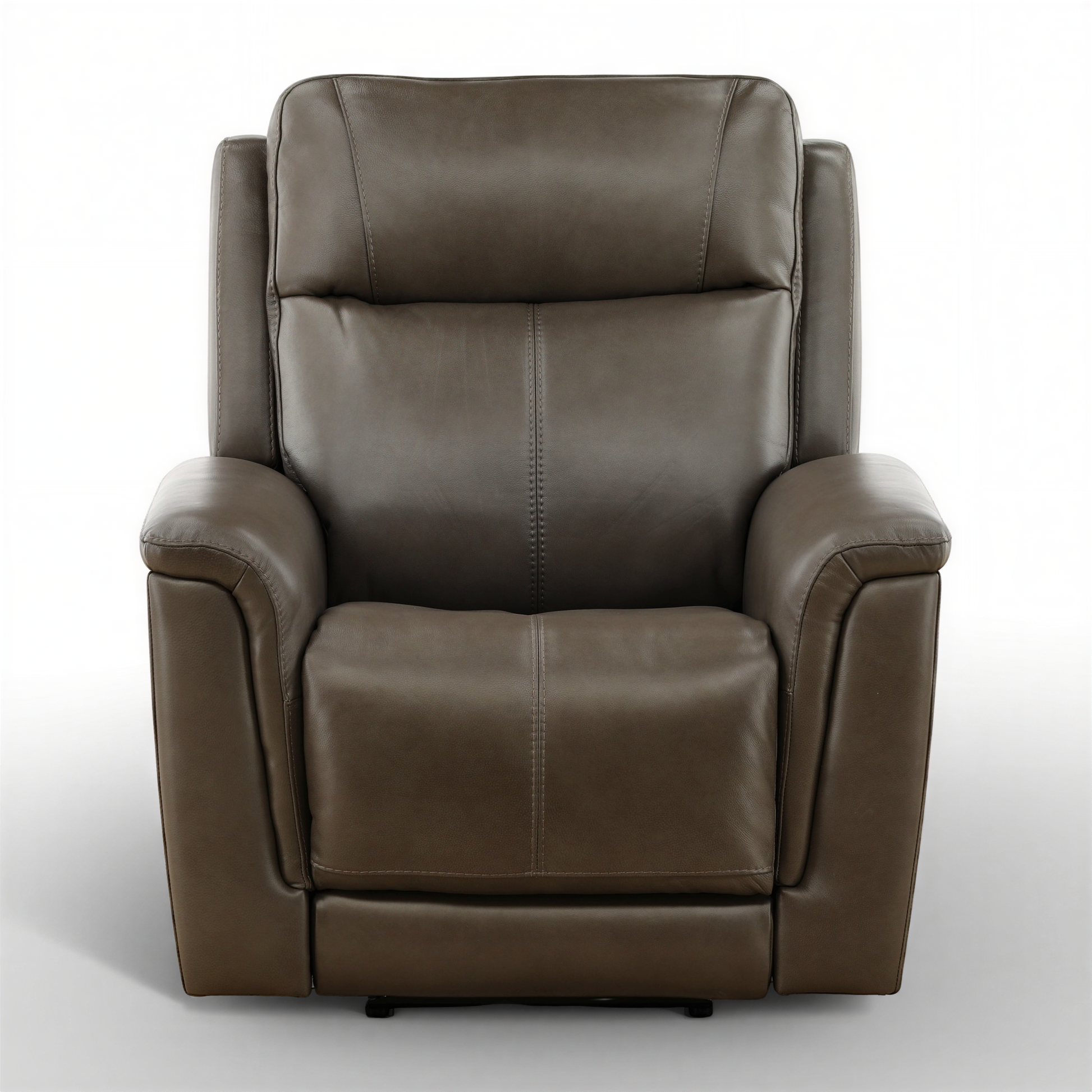 Flexsteel Trey Leather Power Recliner Grey