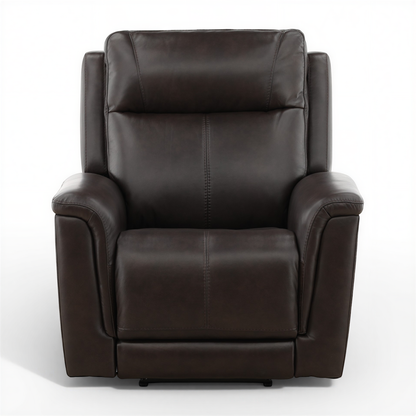 Flexsteel Trey Leather Power Recliner Brown