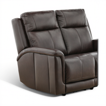 Flexsteel Trey Leather Power Reclining Loveseat