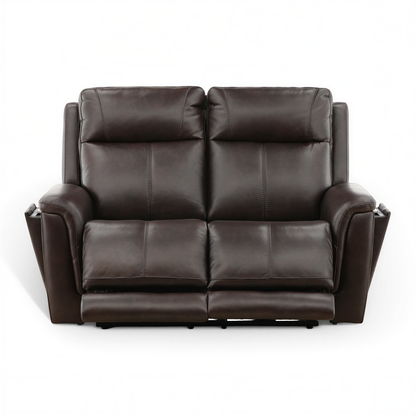 Flexsteel Trey Leather Power Reclining Loveseat
