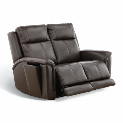 Flexsteel Trey Leather Power Reclining Loveseat