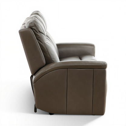 Flexsteel Trey Leather Power Reclining Sofa with Drop-Down Table