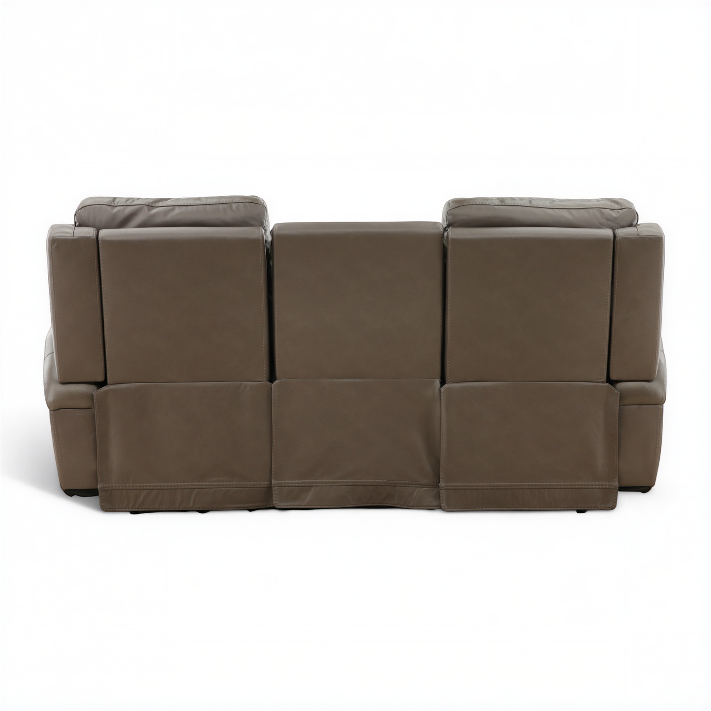 Flexsteel Trey Leather Power Reclining Sofa with Drop-Down Table