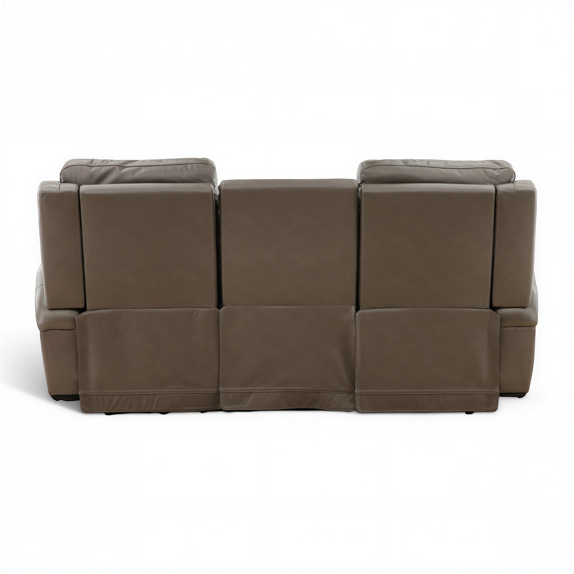 Flexsteel Trey Leather Power Reclining Sofa with Drop-Down Table