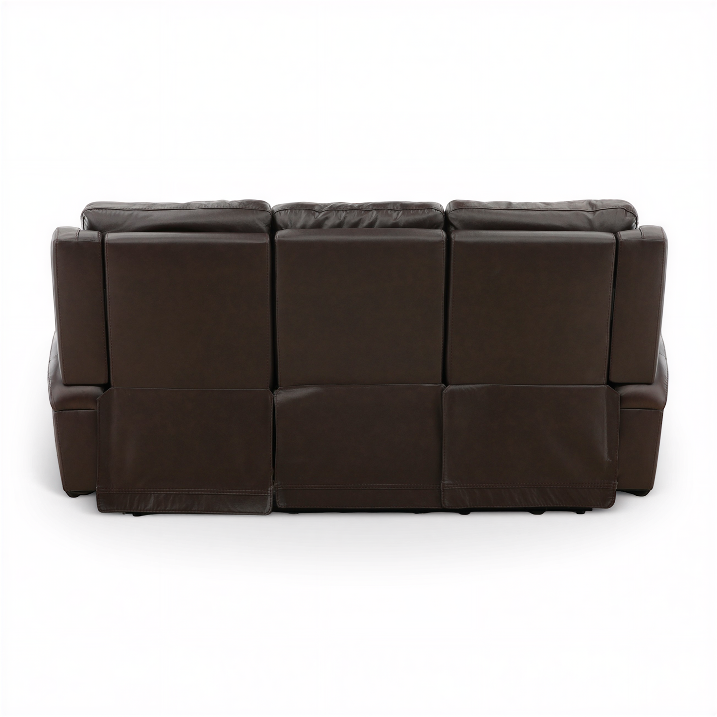 Flexsteel Trey Leather Power Reclining Sofa with Drop-Down Table