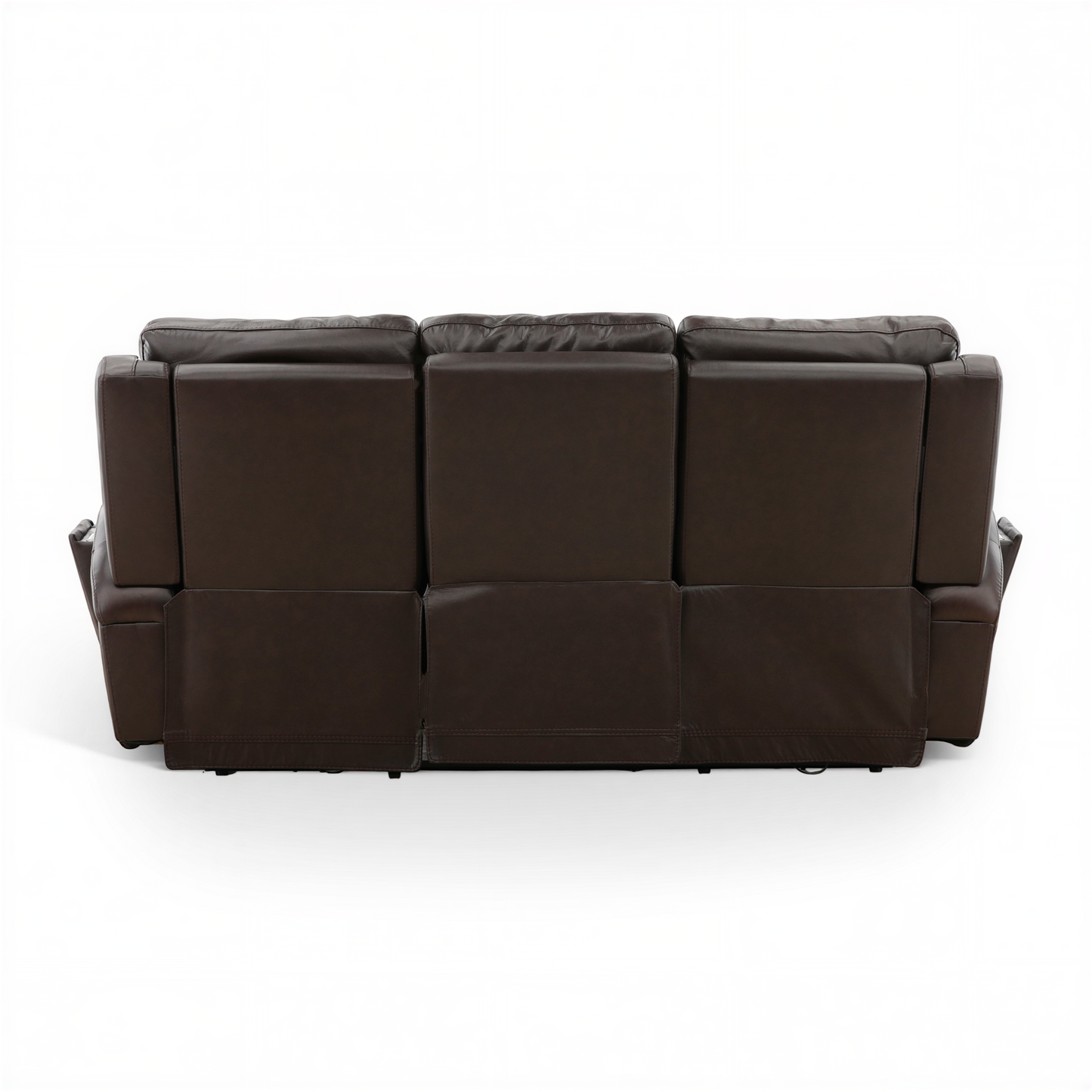 Flexsteel Trey Leather Power Reclining Sofa with Drop-Down Table