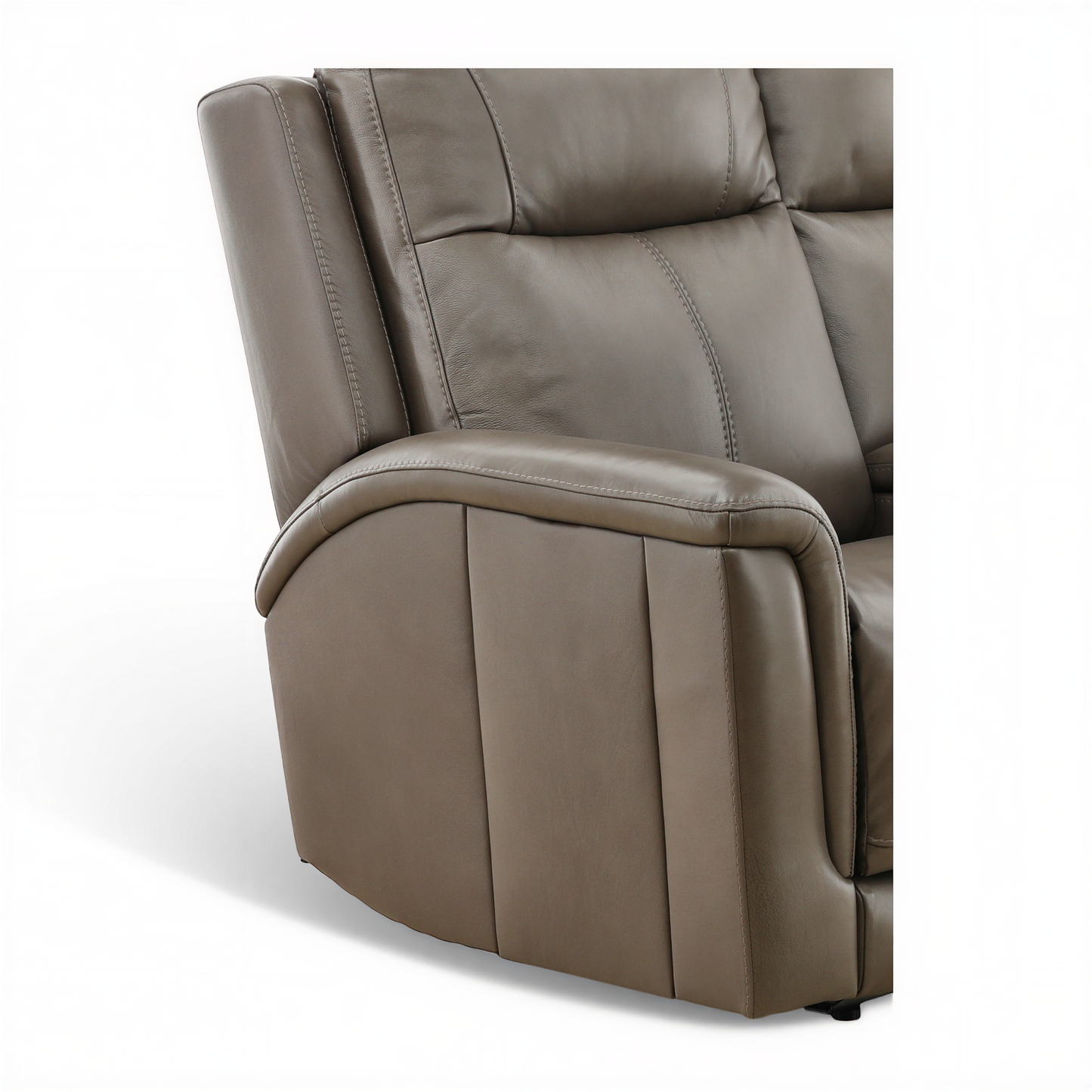 Flexsteel Trey Leather Power Reclining Console Loveseat