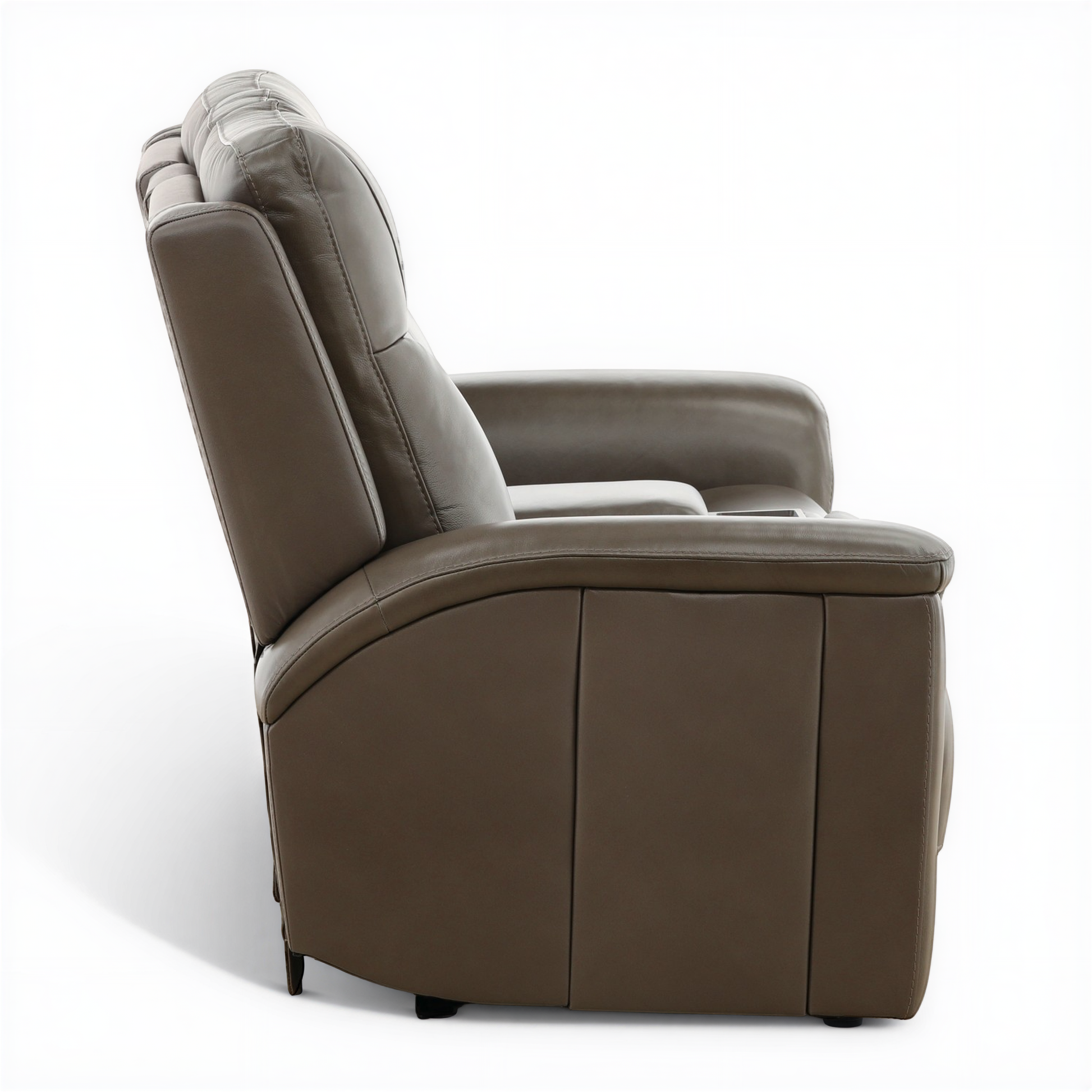 Flexsteel Trey Leather Power Reclining Console Loveseat