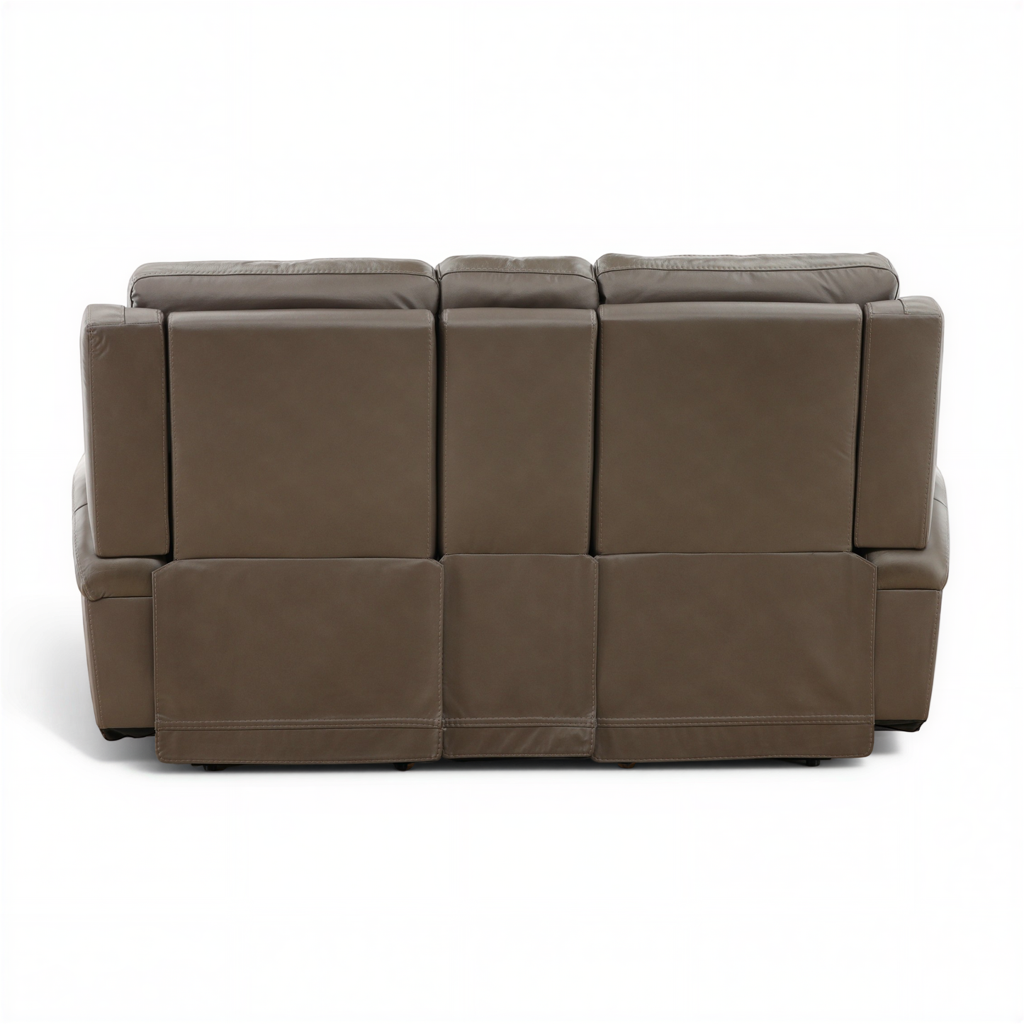 Flexsteel Trey Leather Power Reclining Console Loveseat