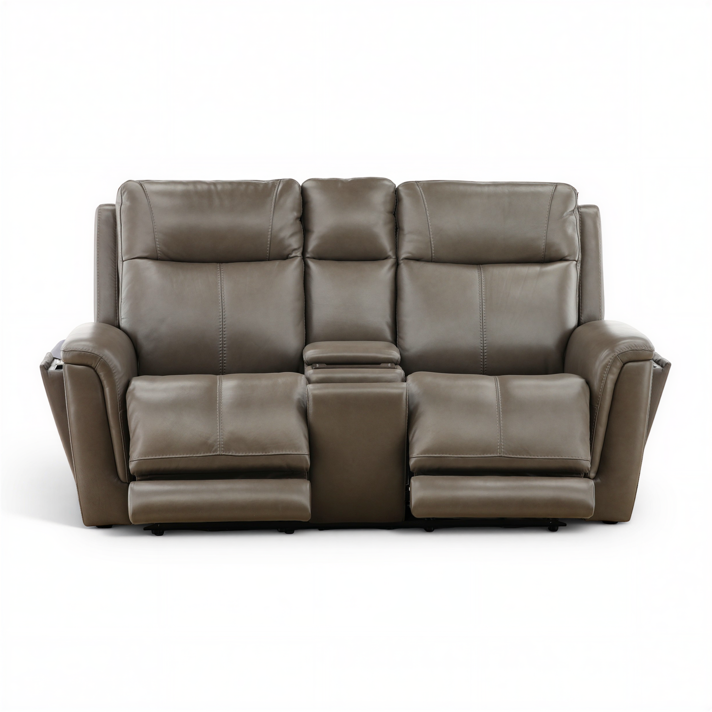 Flexsteel Trey Leather Power Reclining Console Loveseat