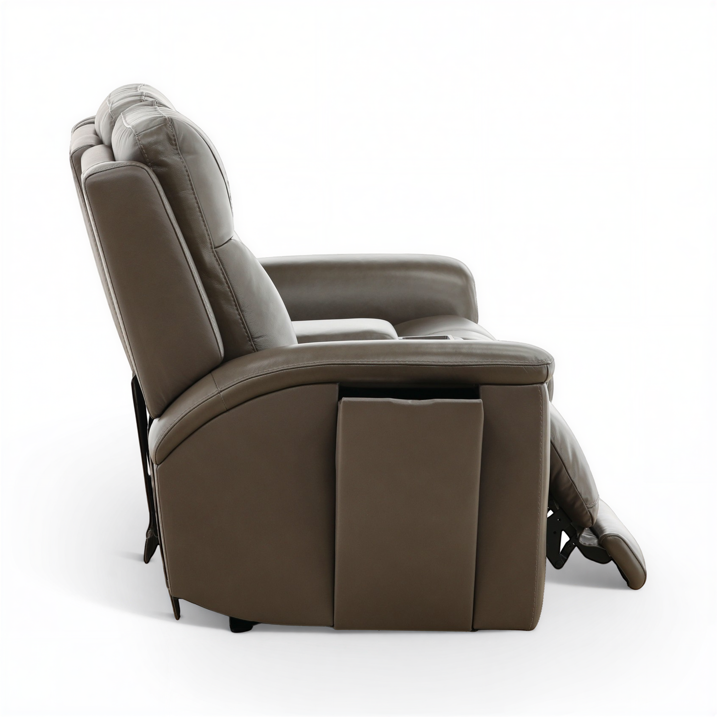 Flexsteel Trey Leather Power Reclining Console Loveseat