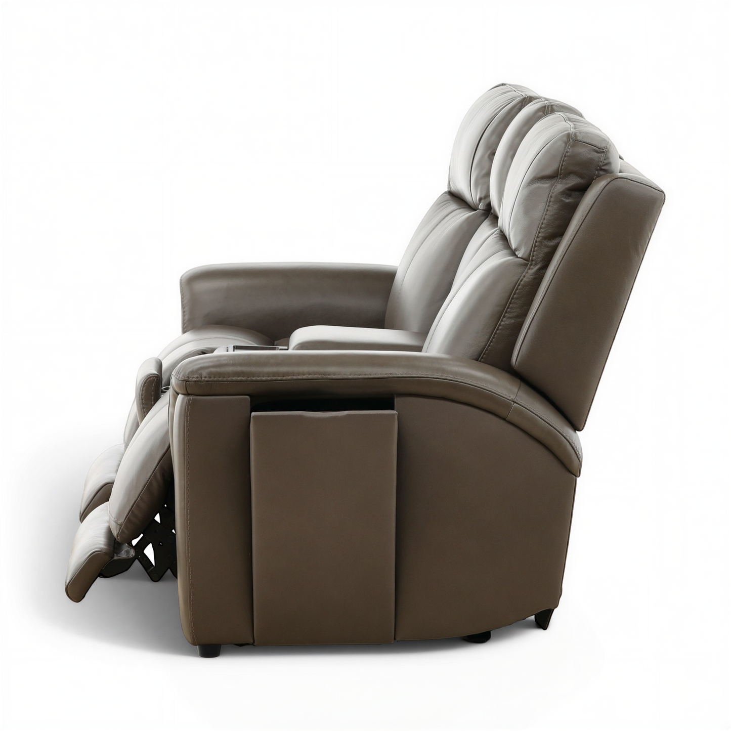 Flexsteel Trey Leather Power Reclining Console Loveseat