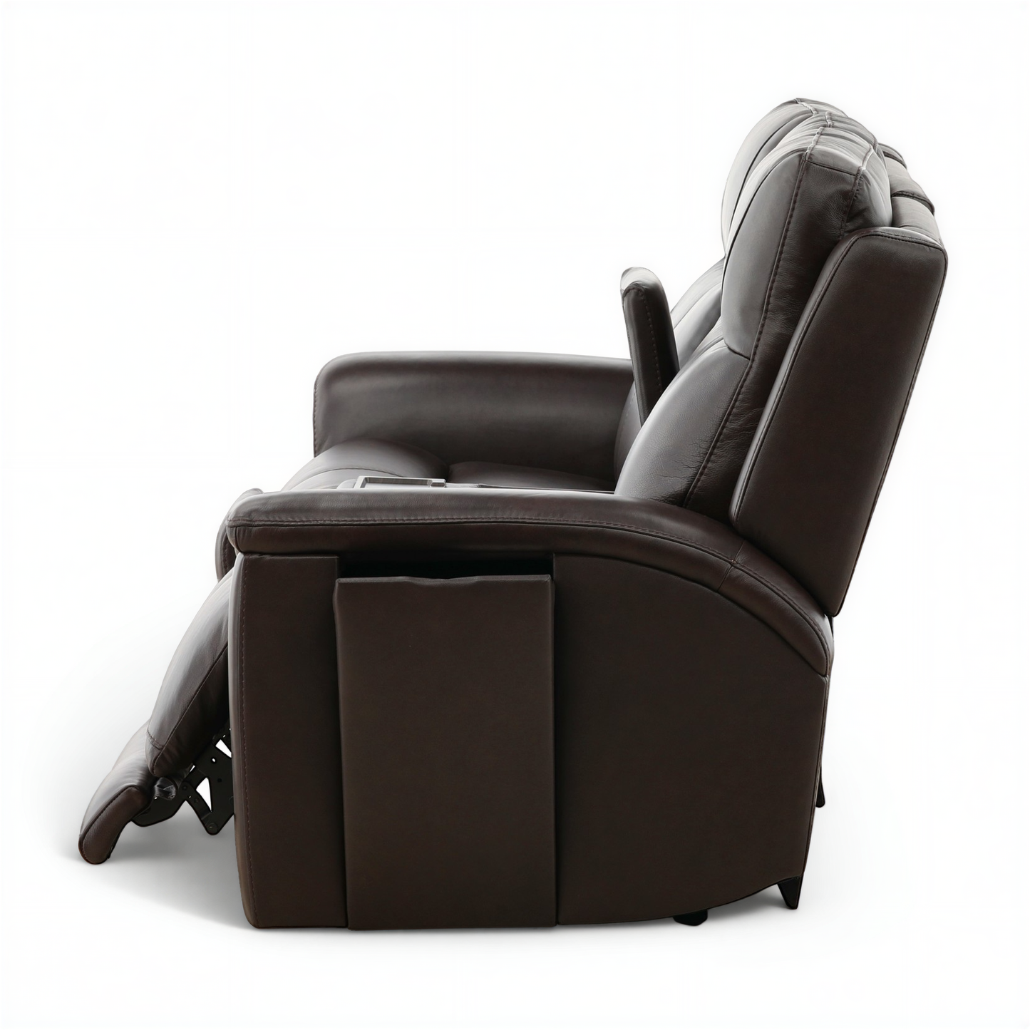 Flexsteel Trey Leather Power Reclining Console Loveseat