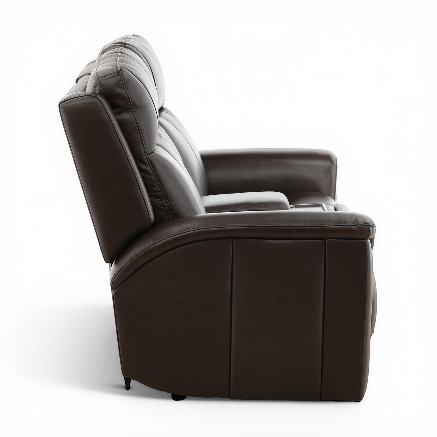 Flexsteel Trey Leather Power Reclining Console Loveseat