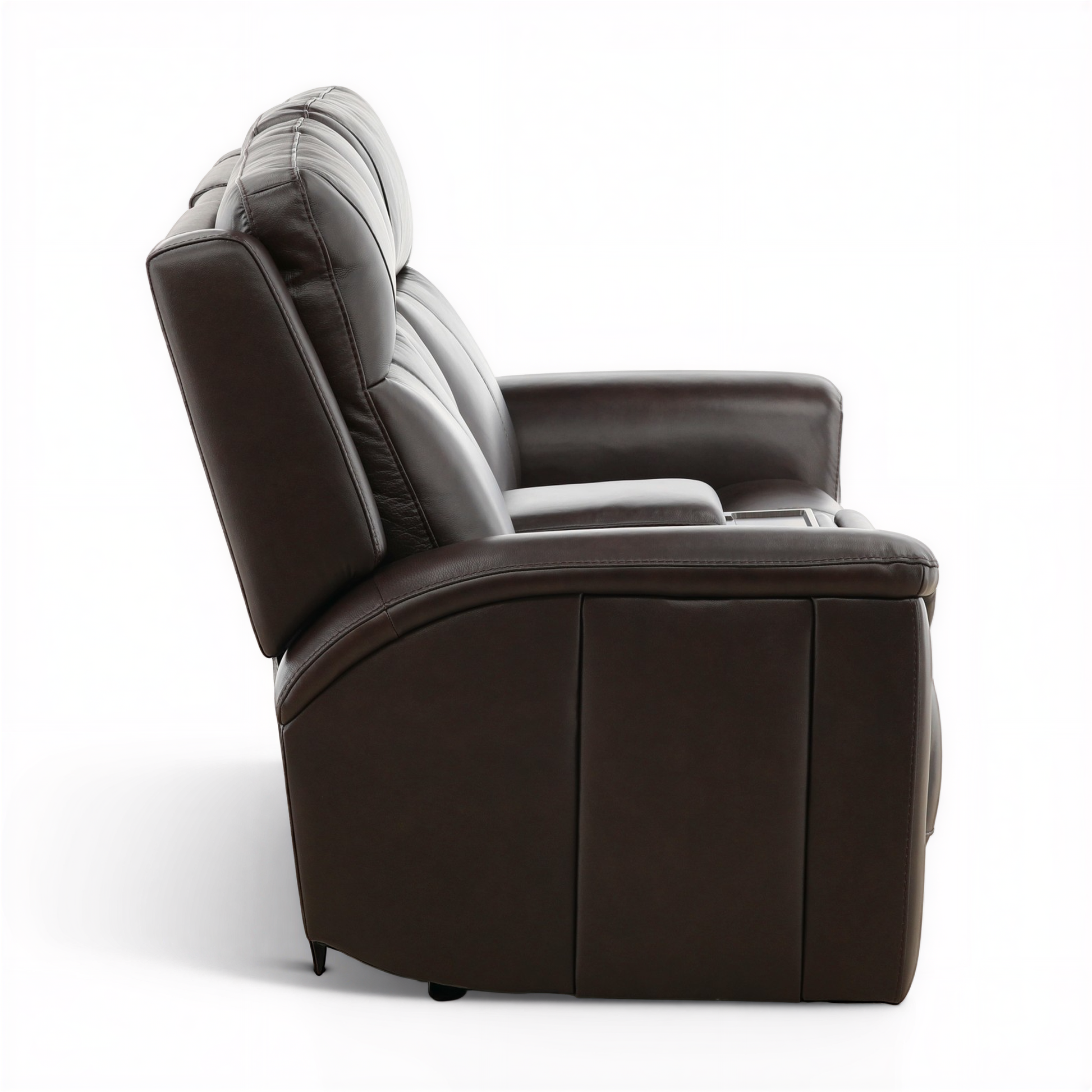 Flexsteel Trey Leather Power Reclining Console Loveseat