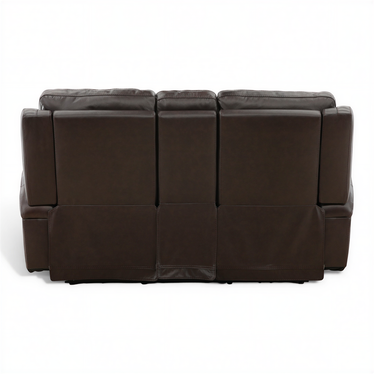 Flexsteel Trey Leather Power Reclining Console Loveseat