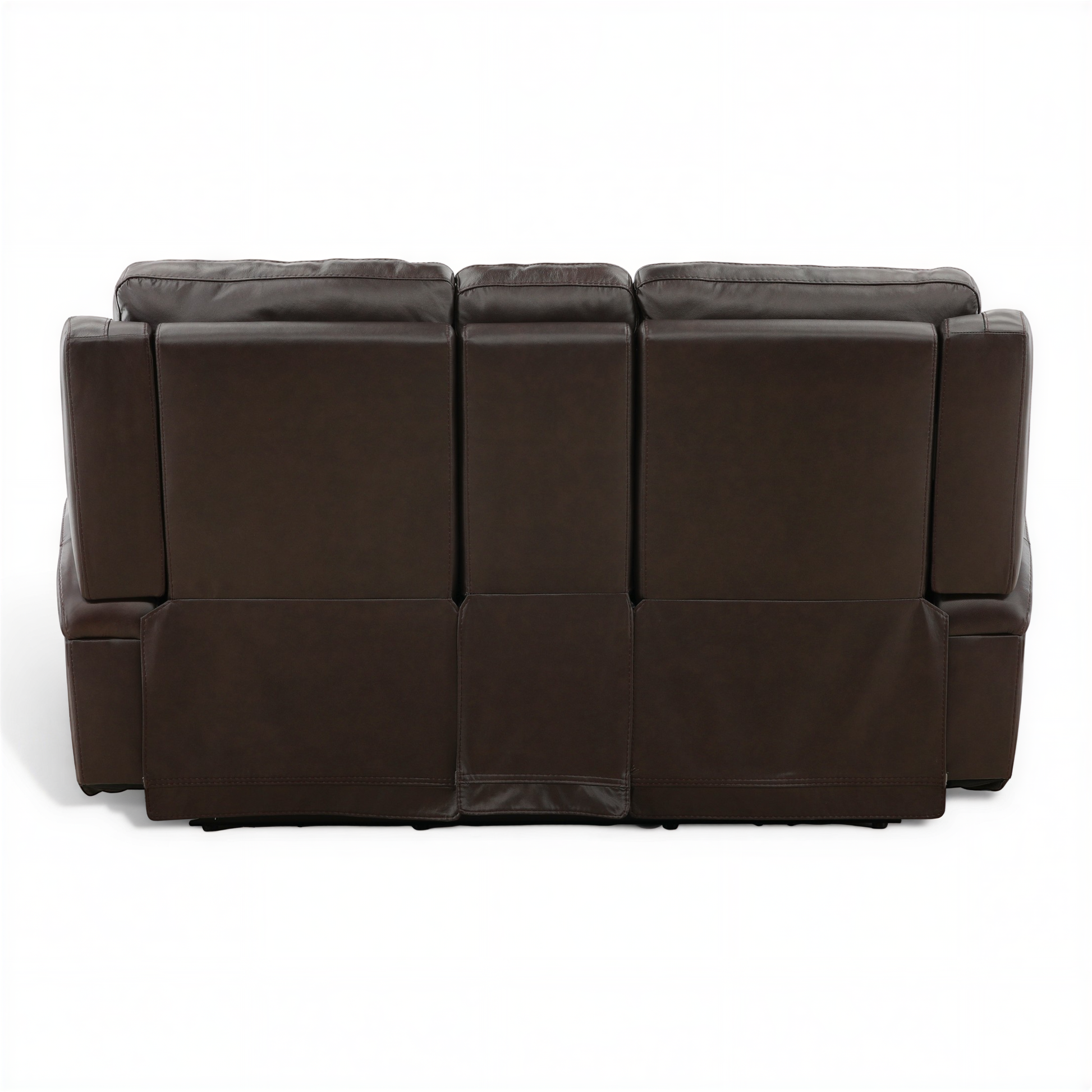 Flexsteel Trey Leather Power Reclining Console Loveseat